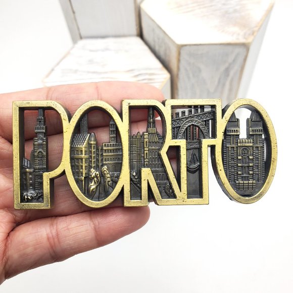 Porto Portugal Metal Fridge Magnet Travel Souvenir Bronze Magnets Collection 3D - Picture 3 of 3